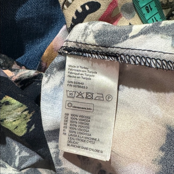 H&M Long Sleeve Printed Midi Dress – Bold Artistic Floral Print – Elegant  Sz 2 - Picture 10 of 11